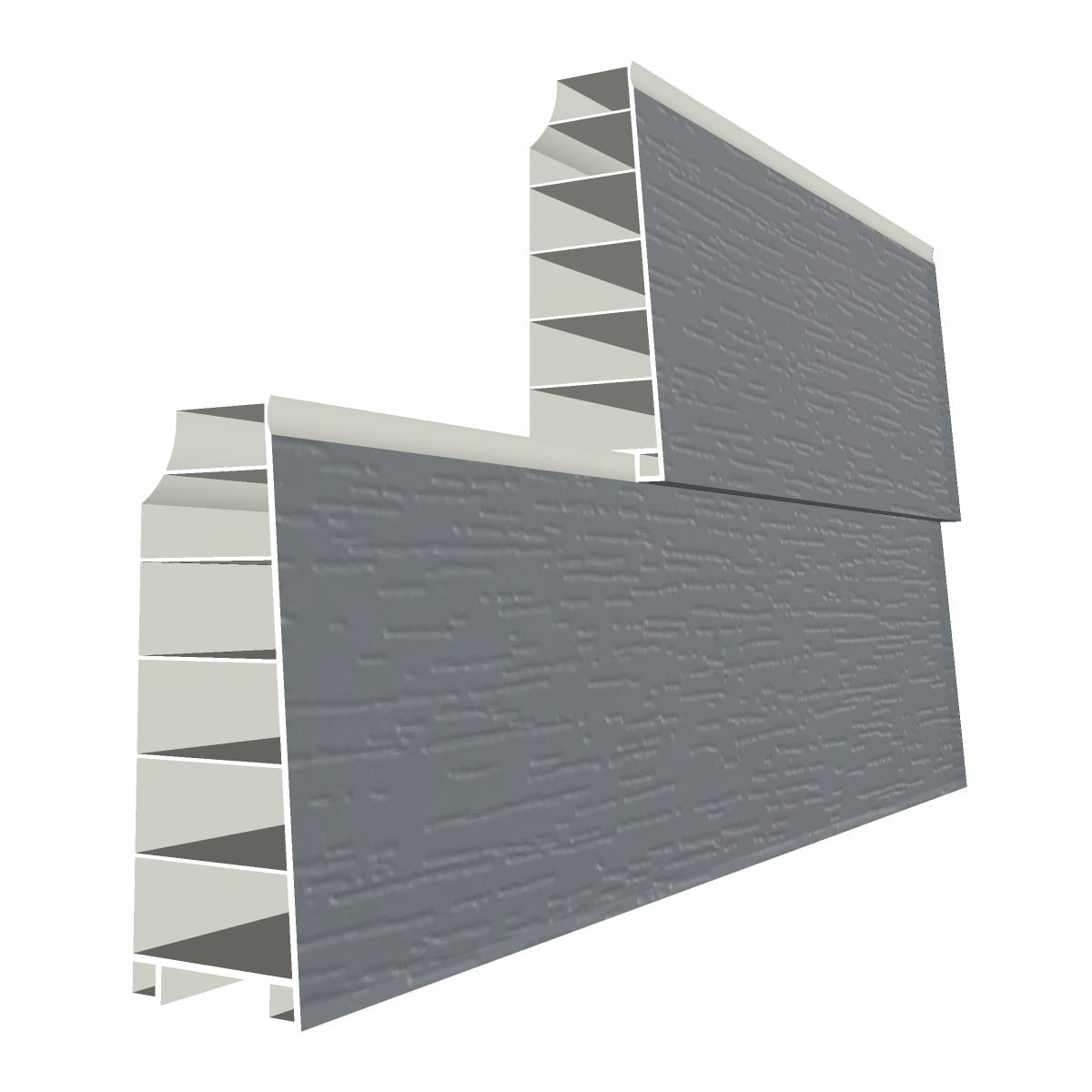 Modern Stülpschalung Silbergrau