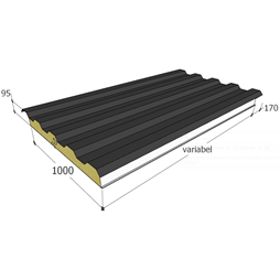 Isolierte Dachplatte