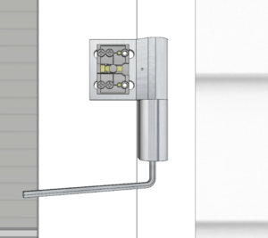 Kunststofftür vertikal einstellen Scharniere